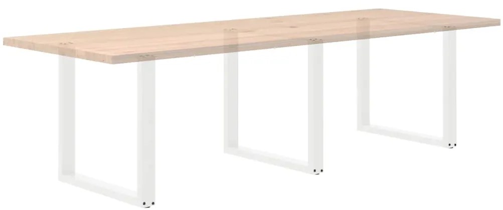 Pés para mesa de jantar em formato de U, 3 peças, branco, 90x (72-73)