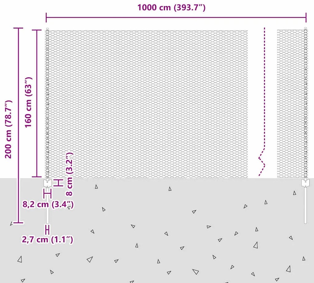 Postes de Cerca vidaXL 5 pcs U-Channel Verde 160 cm Aço