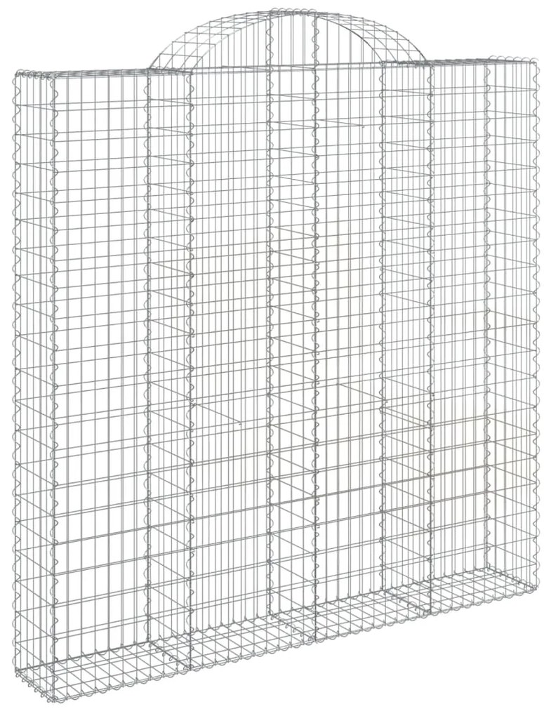 Cestos gabião arqueados 2pcs 200x30x200/220cm ferro galvanizado