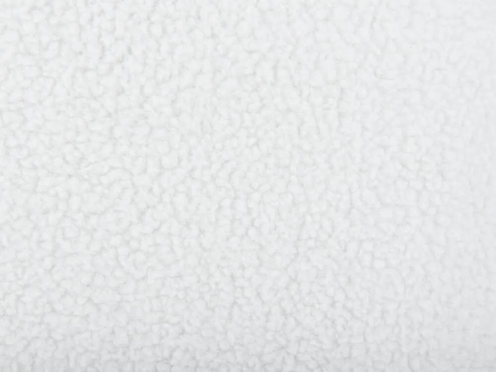 Tamborete em tecido branco UNICORN Beliani
