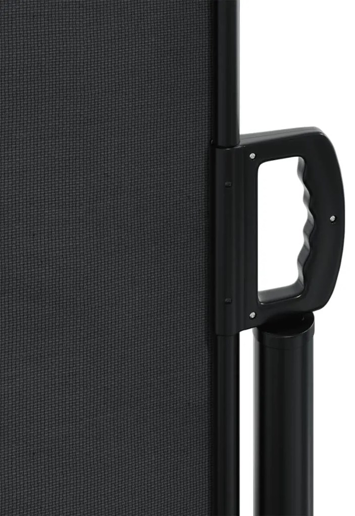 Toldo lateral retrátil 120x600 cm preto