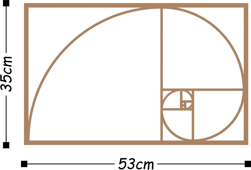 Acessório Decorativo de Parede Metal-167 – Cobre – 53 x 35 cm
