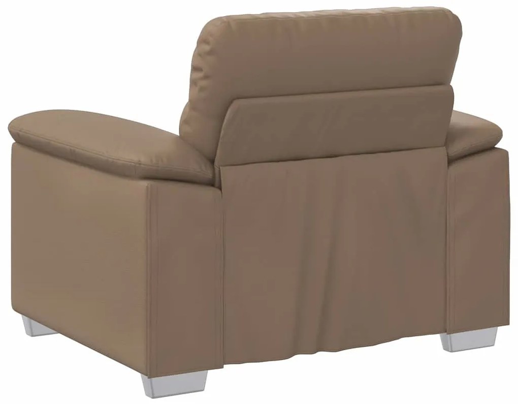 Poltrona 60 cm couro artificial cappuccino