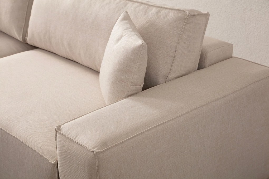 Sofá-Cama de Canto Pırlo – Ecru – 260x78x170 cm