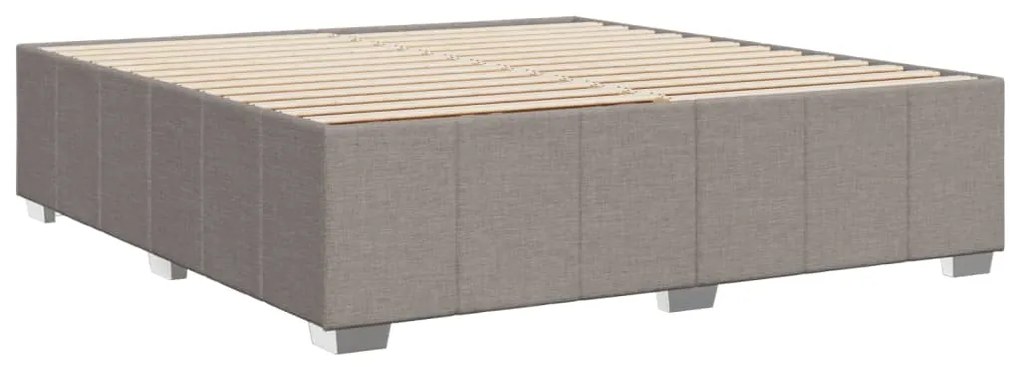 Cama sem colchão 180x200 cm tecido castanho-acinzentado