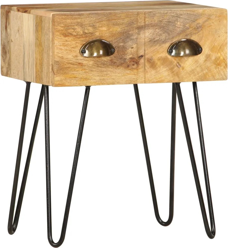 vidaXL Mesa de cabeceira 40x30x50 cm madeira de mangueira maciça