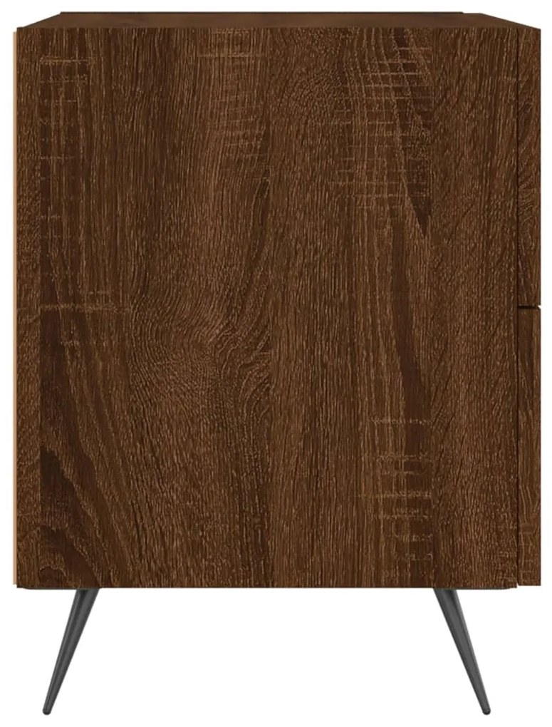 Mesa de cabeceira 2 pcs derivados de madeira carvalho castanho