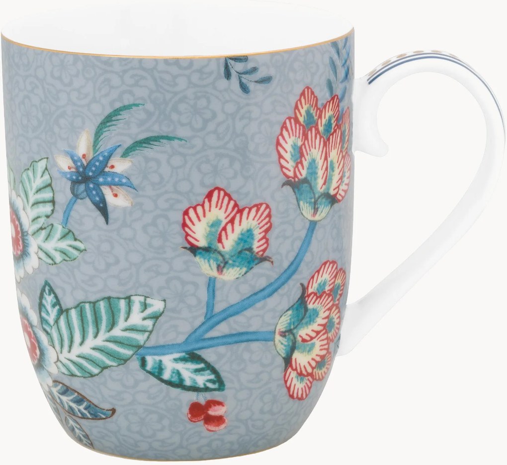 Canecas de porcelana Flower Festival, conjunto de 2