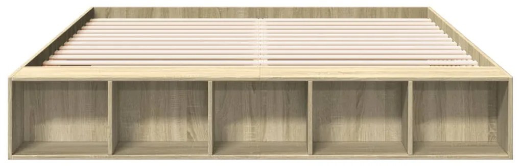 Estrutura de cama 180x200 cm derivados madeira carvalho sonoma