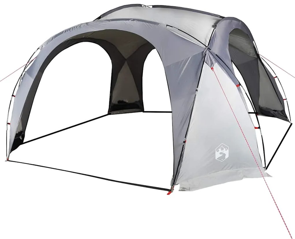 Tenda de festas impermeável branco e cinzento