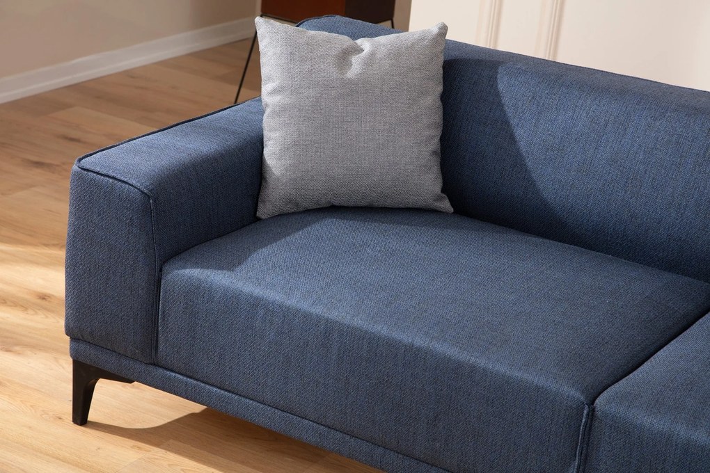 Sofá de 3 Lugares Petra – Azul – 215x87x86 cm