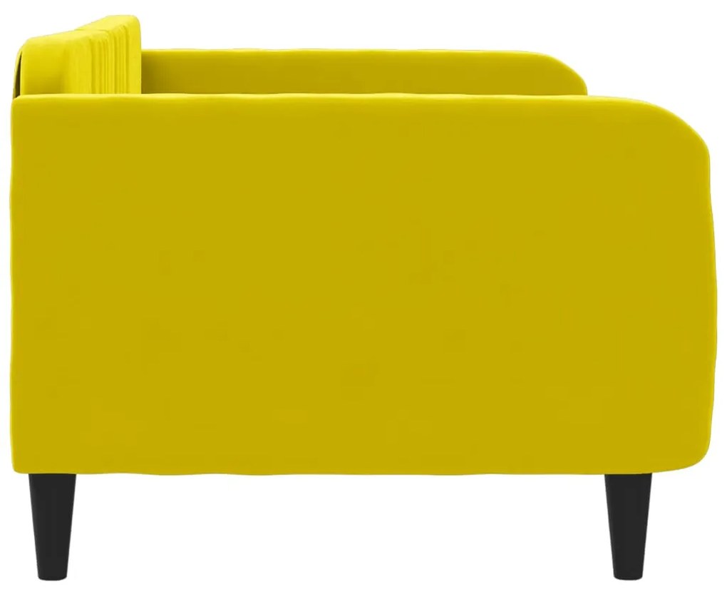 Sofá-cama 90x200 cm veludo amarelo