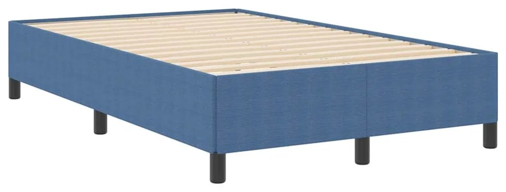 Estrutura de Cama Azul 120x200 cm Tecido Veludo Cotele