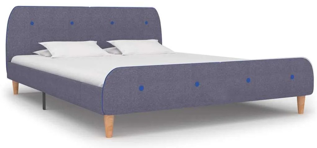 vidaXL Estrutura de cama sem colchão 150x200 cm tecido cinzento-claro