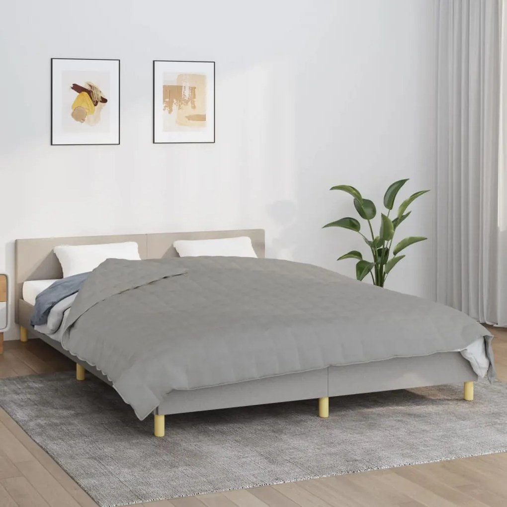 3154786 vidaXL Manta pesada 9 kg 200x230 cm tecido cinza