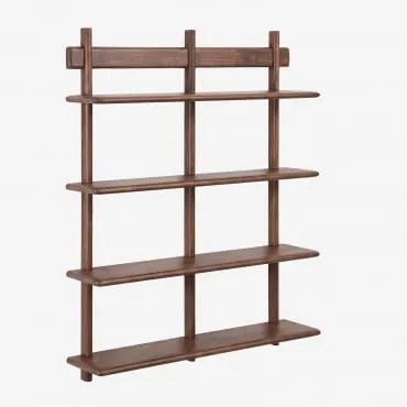 Estante De Parede De Madeira Mianor Castanho-acácia Escuro & ↔︎ 120 Cm - Sklum