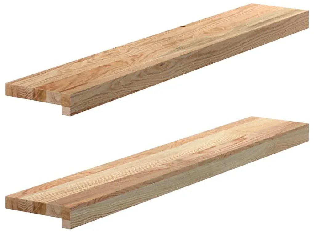vidaXL Soleiras da janela 2 pcs 90x15x2 cm carvalho maciço não tratado