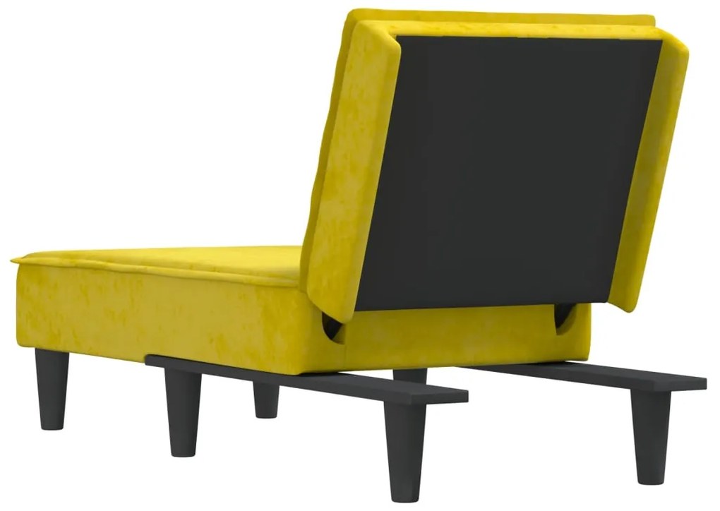 Chaise longue veludo amarelo