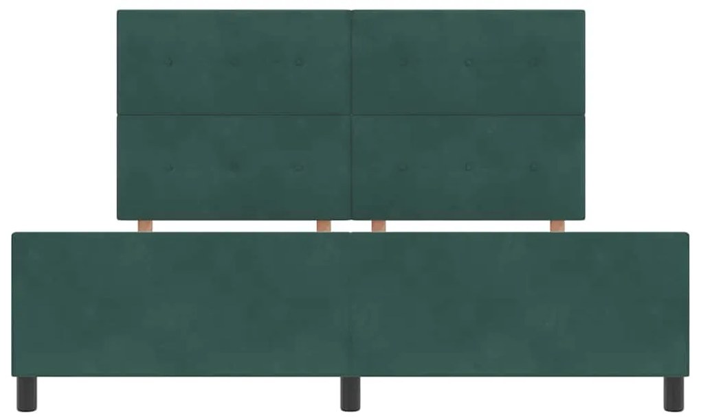 Cama vidaXL Verde Escuro 180x200 cm Veludo