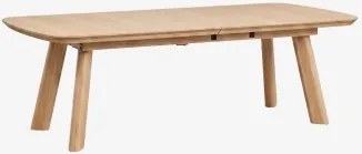 Mesa De Jantar Retangular Extensível 240-300x110 Cm Em Mdf Teodic Castanho Fresno - Sklum