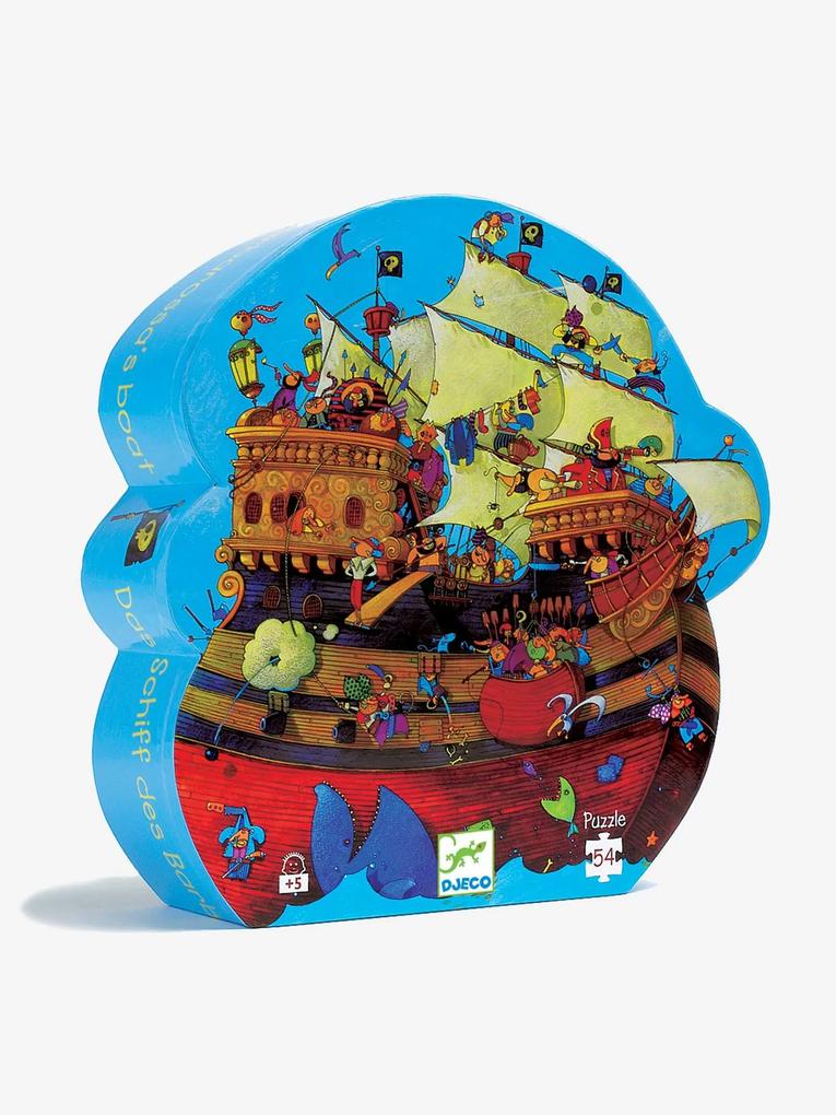 Puzzle O navio do Barba Ruiva, com 54 peças, da DJECO multicolor