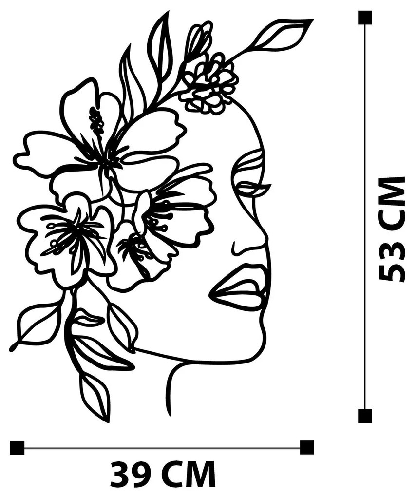 Acessório Decorativo de Parede Farfalla – Preto – 39 x 53 cm