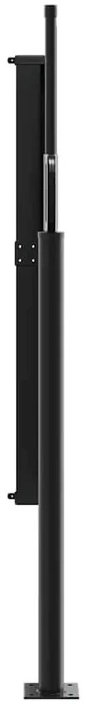 Toldo lateral retrátil 140x300 cm cinzento-acastanhado