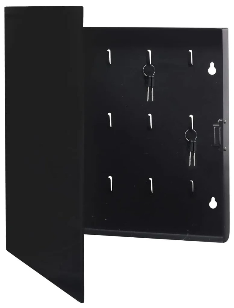 Chaveiro com quadro magnético 35x35x4 cm preto