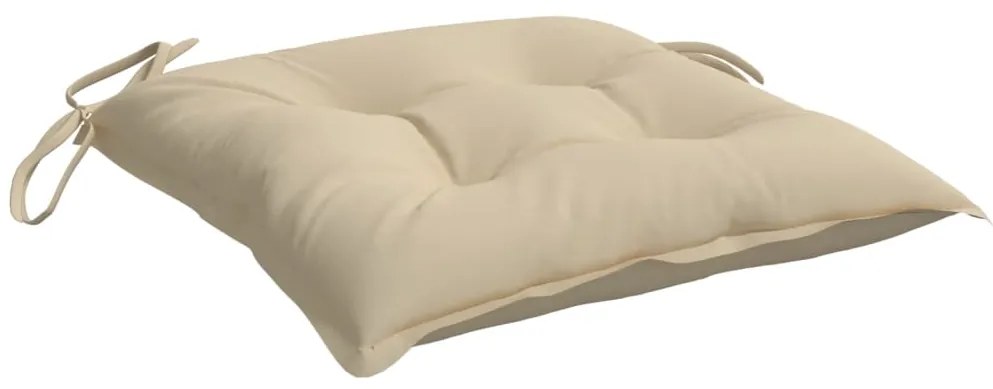 Almofadões de cadeira 2 pcs 40x40x7 cm tecido oxford bege