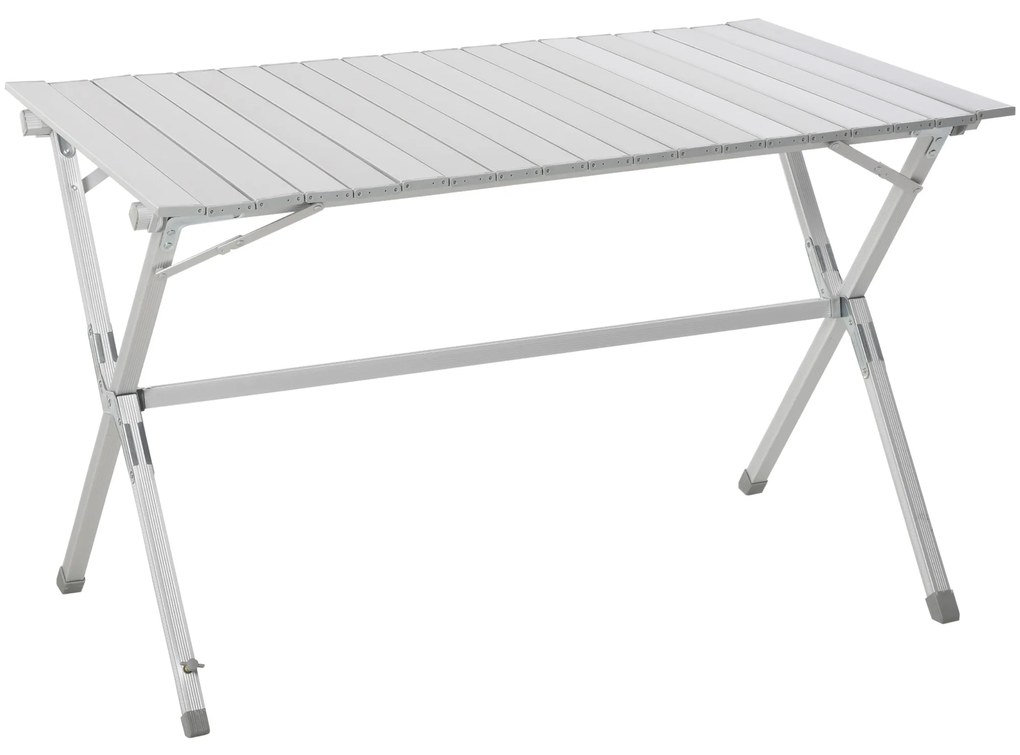Outsunny Mesa de Campismo Dobrável Mesa Dobrável para Piquenique com Bolsa de Transporte 111,5x70x69cm Prata