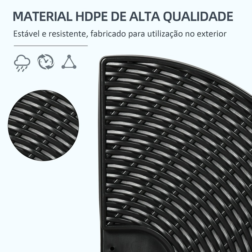 Base para Guarda-sol em 4 Peças Recarregável com Areia ou Água – Ø100x