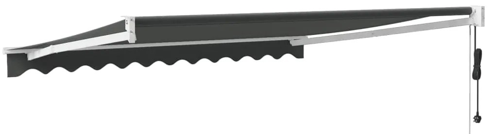 Toldo retrátil automático 3,5x2,5 m antracite
