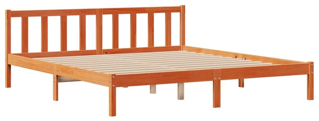 Cama com estante sem colchão 200x200 cm pinho maciço