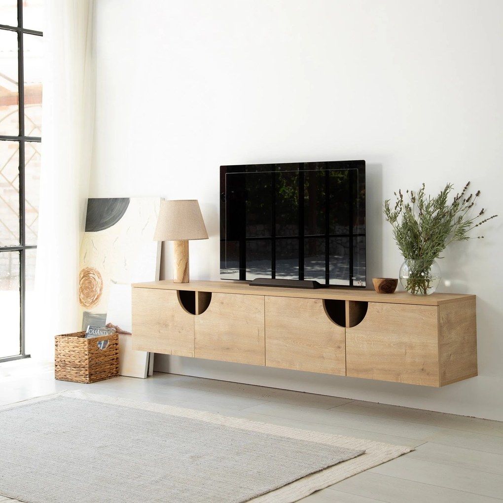 Móvel TV Grotte – Carvalho – 180x35x35 cm