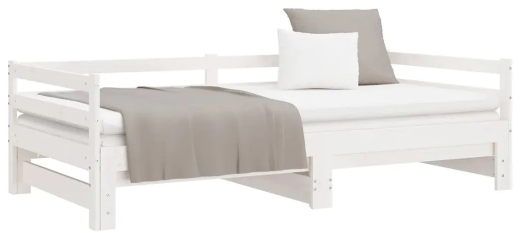 Estrutura sofá-cama de puxar sem colchão 90x190 cm branco
