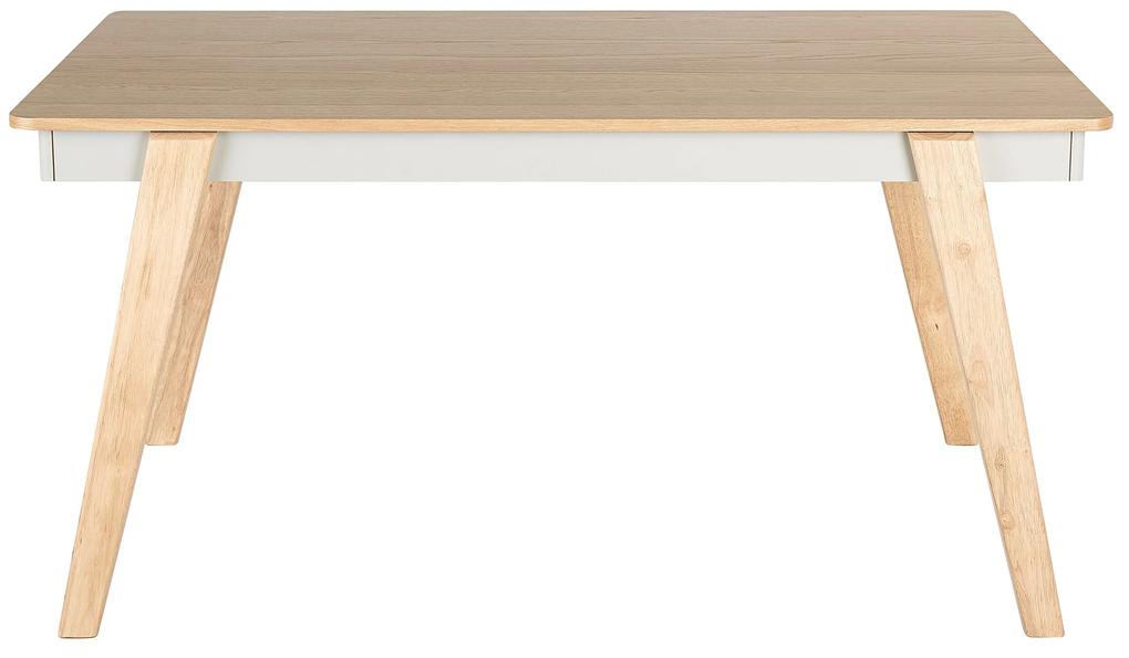 Mesa de jantar em madeira clara 150 x 90 cm PHOLA Beliani