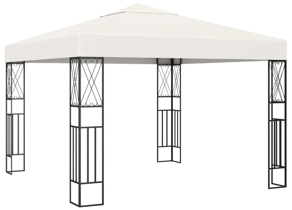Gazebo 3x3 m tecido creme