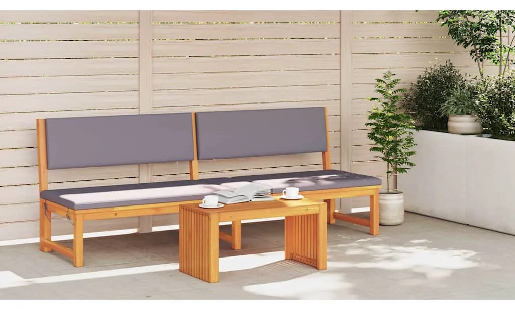 Mesa de Café 70x35x35 cm Madeira Maciça Acácia