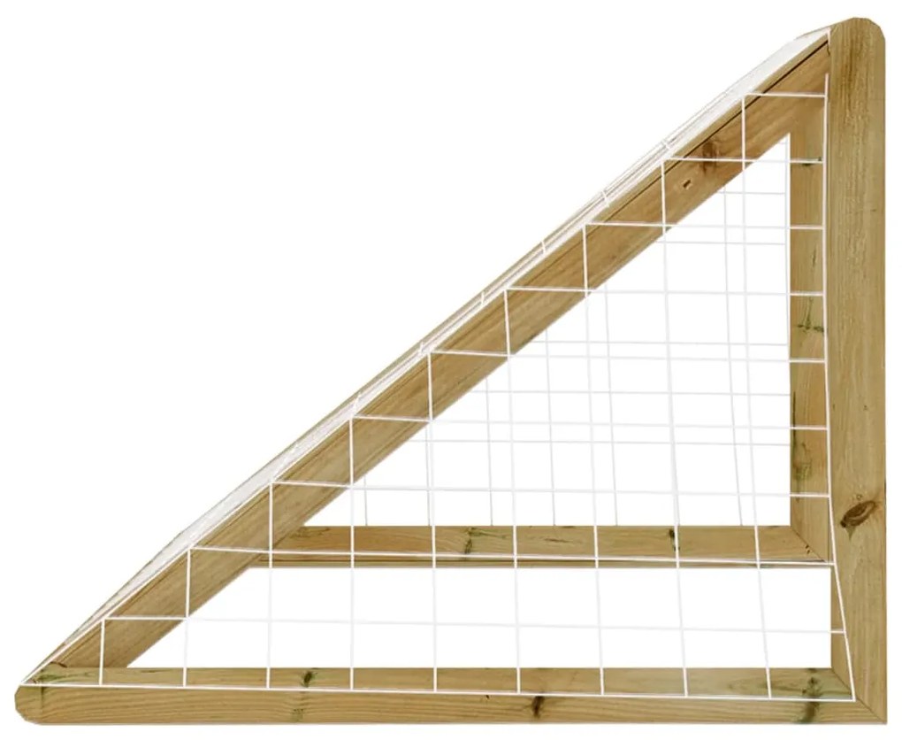 Baliza de futebol com rede 160x80x100 cm pinho impregnado