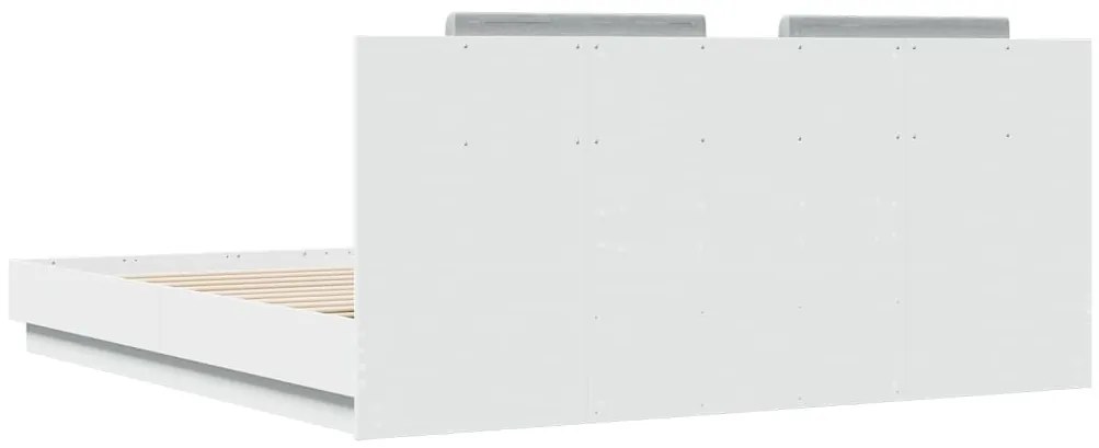 Estrutura cama c/ cabeceira 180x200 cm derivados madeira branco