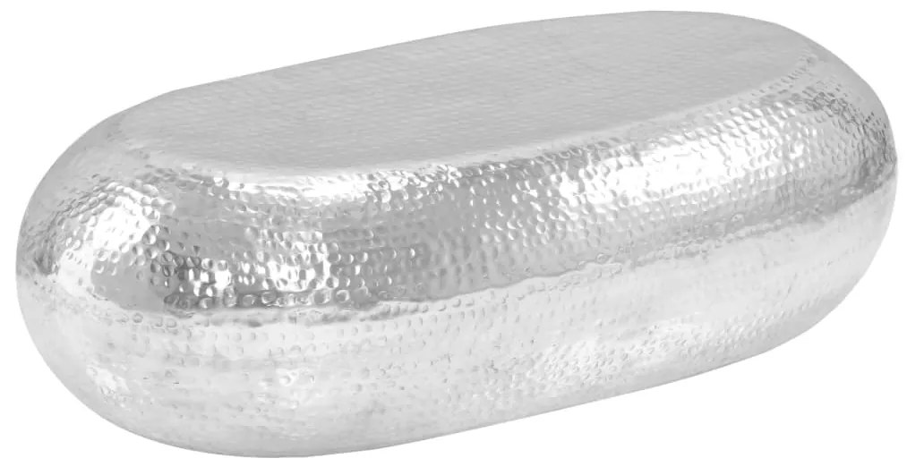 vidaXL Mesa de centro 100x50x28 cm alumínio prateado