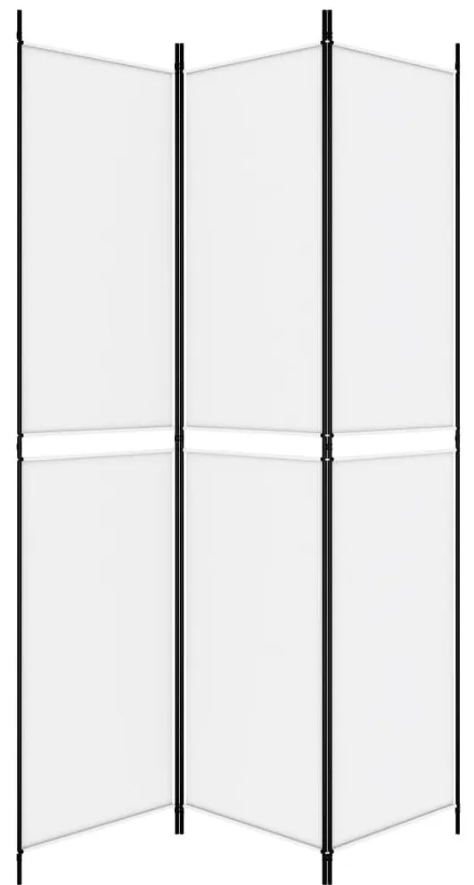 Biombo com 3 painéis 150x220 cm tecido branco