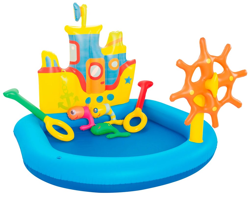Piscina Infantil Barco com Acessórios 140X130X104CM