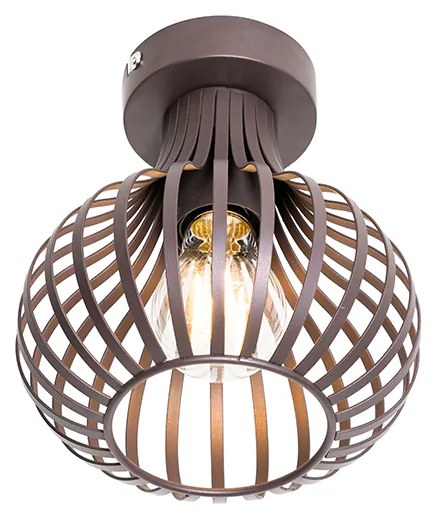 Candeeiro de teto moderno castanho 18 cm - Saffira Moderno