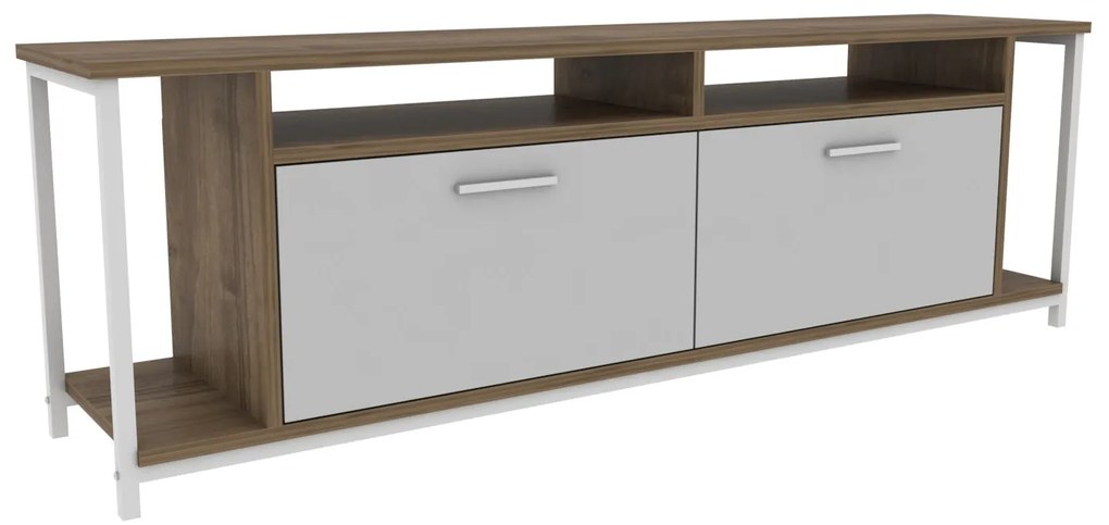 Móvel TV Omar – Branco Nogal – 160 cm
