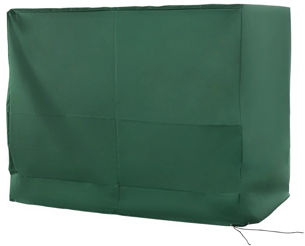 Outsunny Capa para Baloiço de Jardim Capa de Proteção para Baloiço com Cordas Ajustáveis Impermeável Anti UV 240x133x185 cm Verde | Aosom Portugal