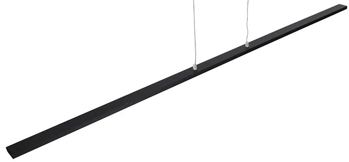 Candeeiro de suspensão moderno preto 150 cm com LED - Banda