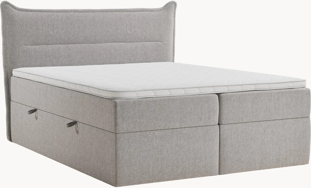 Cama divã em chenille artesanal com arrumação Rialta, H3
