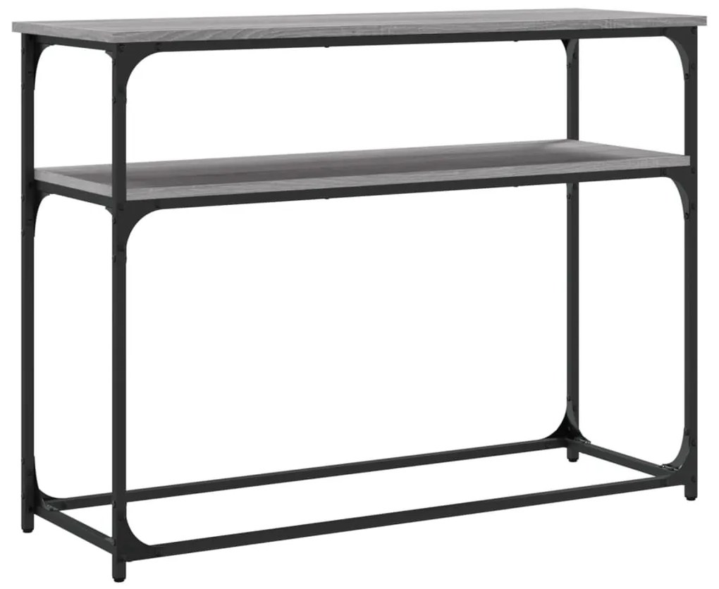 Mesa consola 100x35,5x75cm derivados de madeira cinzento sonoma
