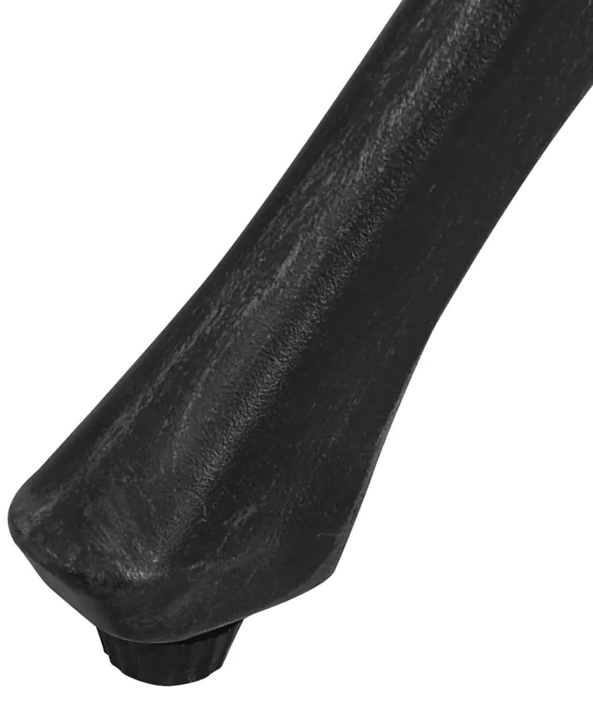 Mesa de jardim 90x90x73 cm alumínio fundido preto